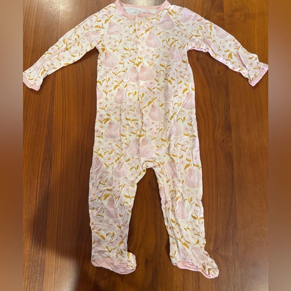 Magnetic Me Pink and Gold Baby Footie